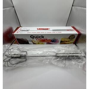 Quick Whisk Mini Spring Loaded Automatic Stainless Steel Whisk NIB